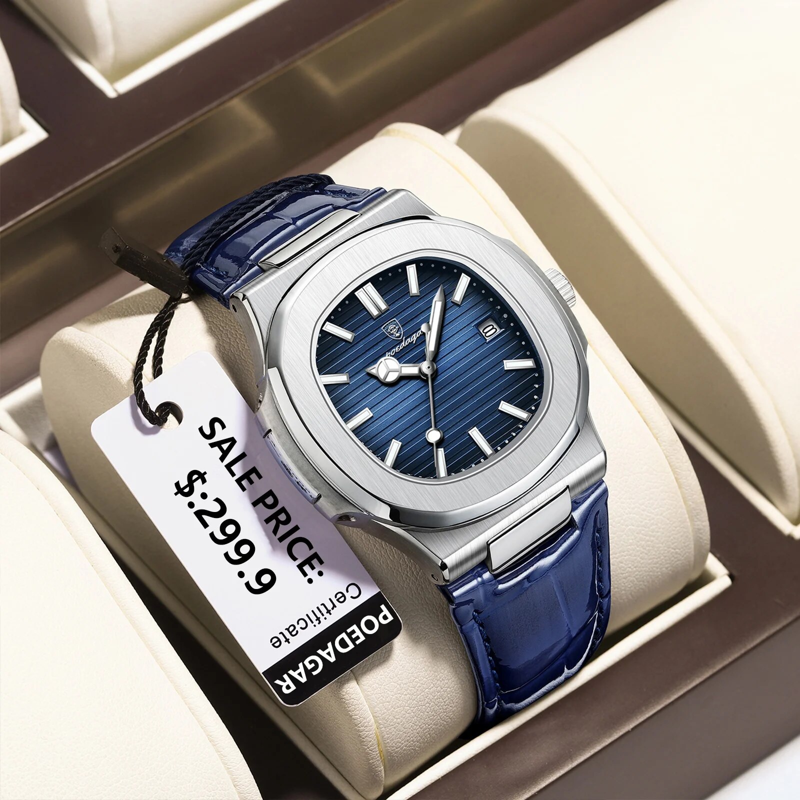 POEDAGAR Top Luxury Square Man - огляд і ціна Luxury Watch Top 10