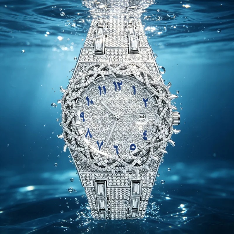 Iced Out Bling Men Quartz Watc - огляд і ціна Luxury Watch Iceberg
