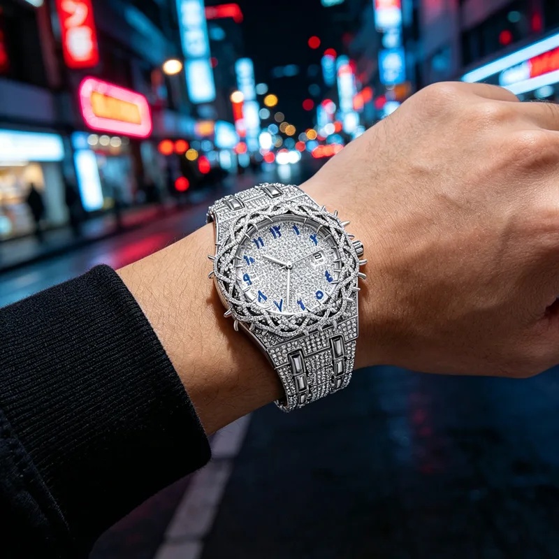 Iced Out Bling Men Quartz Watc - огляд і ціна Luxury Watch Iceberg