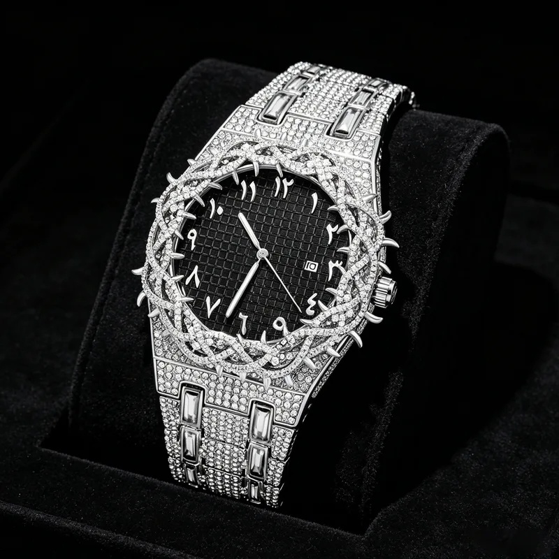 Iced Out Bling Men Quartz Watc - огляд і ціна Luxury Watch Iceberg