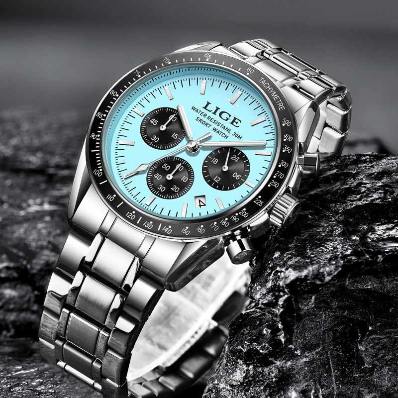 LIGE Top Brand Luxury New Men  - огляд і ціна Luxury Watch Top 10