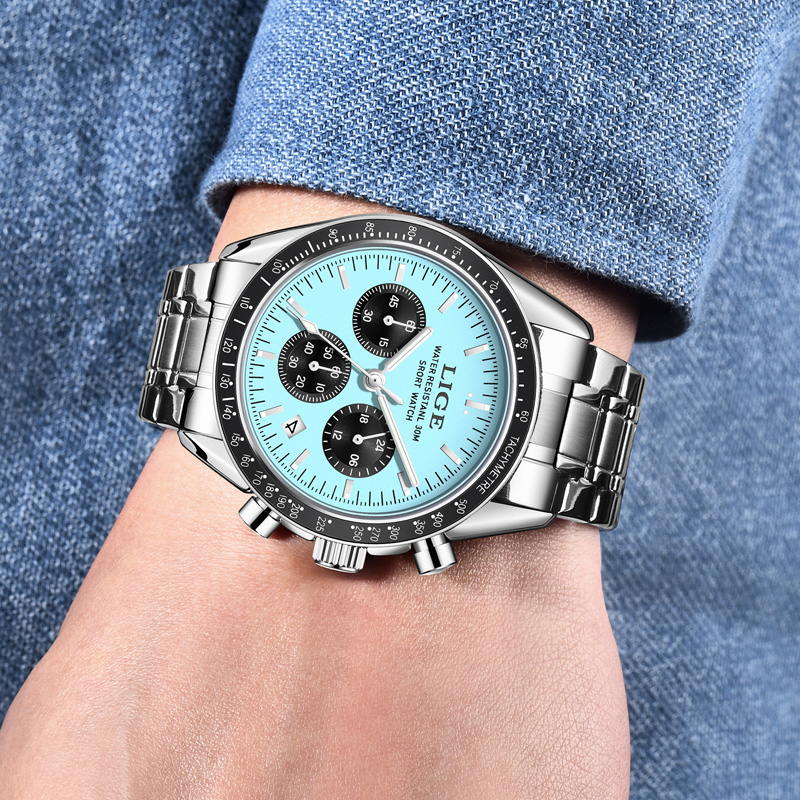 LIGE Top Brand Luxury New Men  - огляд і ціна Luxury Watch Top 10