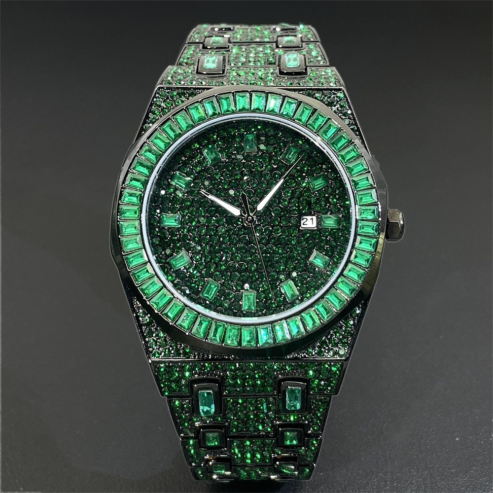 2024 Hip Hop Green Diamond Wat - огляд і ціна Luxury Watch Iceberg