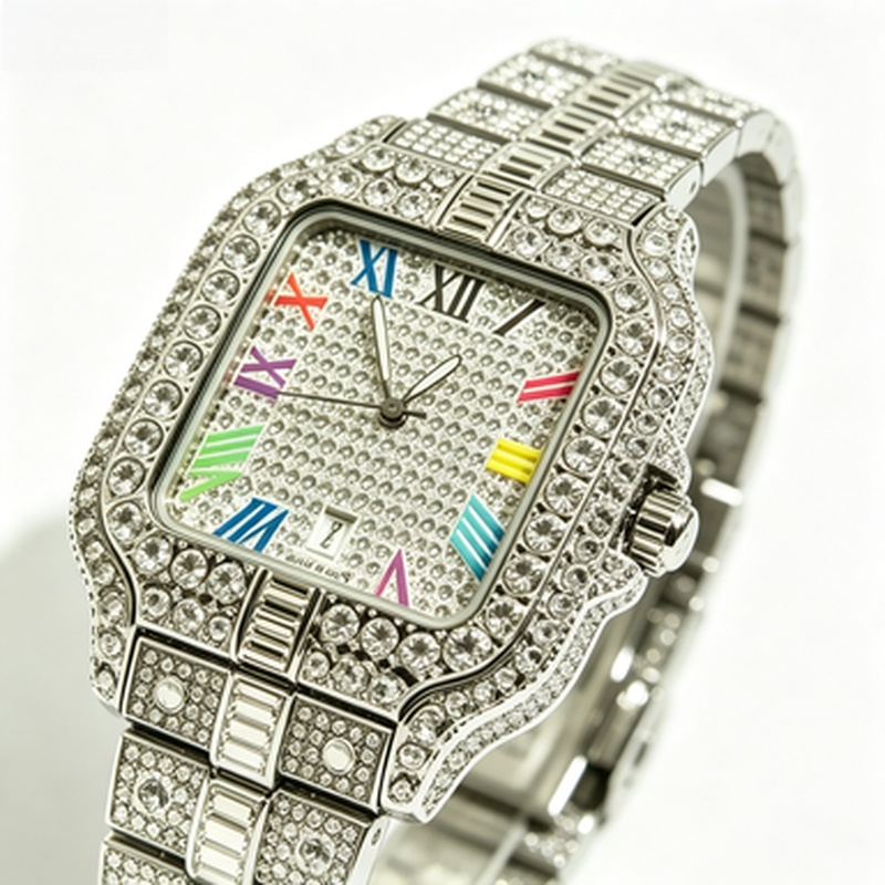 New Luxury Iced‑Out Square Qua - огляд і ціна Luxury Watch Iceberg