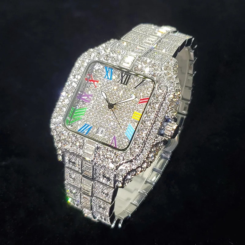 New Luxury Iced‑Out Square Qua - огляд і ціна Luxury Watch Iceberg