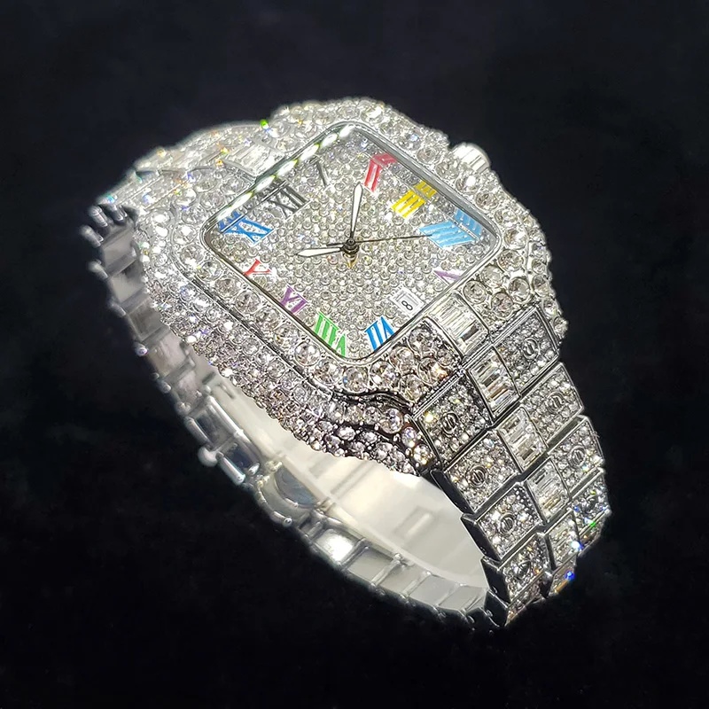 New Luxury Iced‑Out Square Qua - огляд і ціна Luxury Watch Iceberg